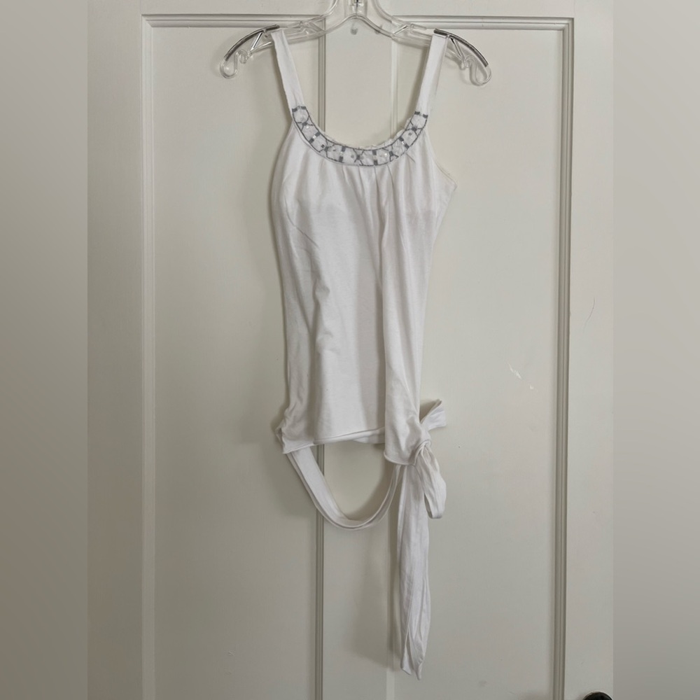 VINTAGE White Hollister Top With Belt